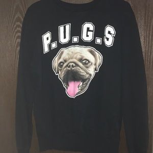 Black pug sweater